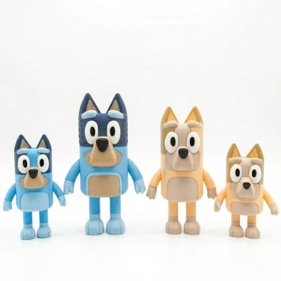 Kit Bonecos Bluey Família Completa 3D – Colecionável e  Brinquedo Decorativo