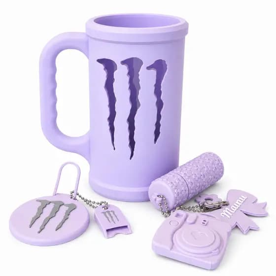 Suporte Lata Monster Personalizado + Tampa + Chaveiro Abridor + Porta Batom + Chaveiro Porta Foto