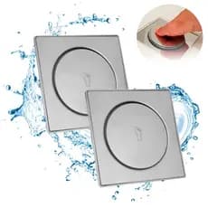 Kit Ralo Inteligente Click 15x15 Cm Inox Banheiro Lavabo Veda Cheiro