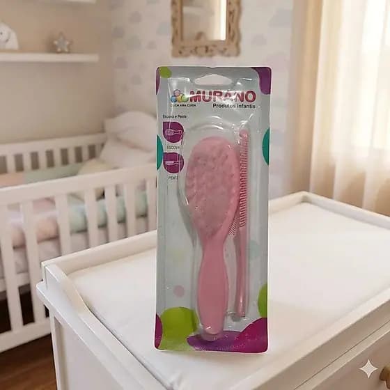 Conjunto de Escova e Pente Infantil – Murano