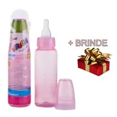MAMADEIRA 240 ML PITUCA  BICO REDONDO CORES ROSA/AZUL