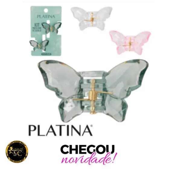 Kit de Presilhas de Cabelo Borboleta Cristal