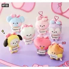 BTS BT21 Arco Chave de Pelúcia Pingente BTS Boneca de Pelúcia