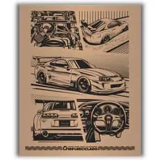 TAPETE DE PAPEL RECICLADO P/LAVA RÁPIDO CARRO TOYOTA SUPRA 40x47CM PACOTE COM 4 QUILOS
