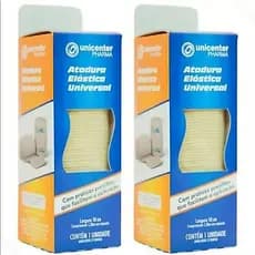 Kit 02 Ataduras Faixas Elásticas De Compressão 15cm X 3m Bege