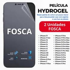 Kit 2 Un - PelÍcula Hidrogel PREMIUM FOSCA Anti Impacto FLEXÍVEL para iPhone 17.16.15.14.13.12.11.