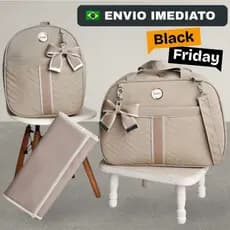 kit Bolsa Maternidade menino mala grande com 3 Peças laço e Fitas de luxo para bebe, Envio imediato