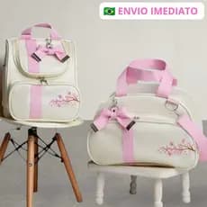 Bolsa Maternidade menina menino Kit 2 Peças mala Mochila 2 em 1 Conjunto Mamãe e Bebê Envio Imediato