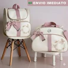 Kit bolsa maternidade 2 peças com mochila versátil mamãe bebe, mala de luxo com alta elegância