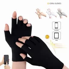 Luvas protetoras solares de meia-dedos para bicicletas de alta elasticidade antiderrapante