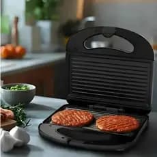 Sanduicheira Prensa Grill 2 Em 1 Antiaderente Multiuso 750W 127V Sanduiche Tostex Lancheira Elétrica