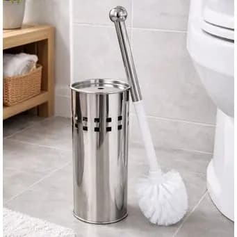Escova Sanitária Inox Design Prático Limpeza Eficiente Banheiro Inox