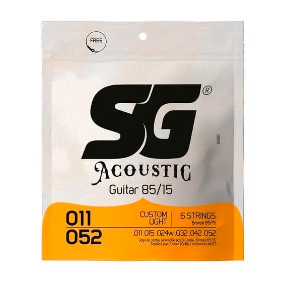 Encordoamento Violão Aço Sg 011 - 052 Bronze 85/15 6 Cordas