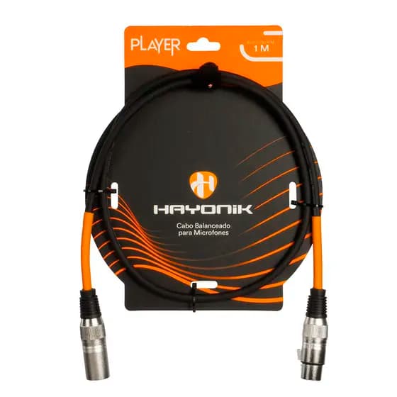 Cabo Hayonik Para Microfone Player XLR(F) XLR(M) 1m