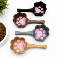 Pá Dosadora de Ração Pet Patinha Medidora Plástico Resistente Cães e Gatos