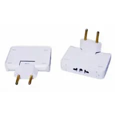 Kit 2 Adaptador Extensor de Tomada 10A e 20A Dobrável Articulado Benjamin Resistente