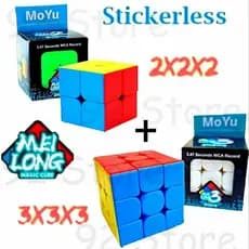 Kit 2 Cubo Mágico Profissional 2x2x2 + 3x3x3 Original MoYu Rubik Brinquedo