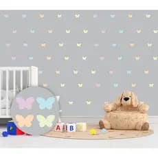 Adesivo para Parede Decorativo Quarto Infantil Borboletas  Tons Pastéis