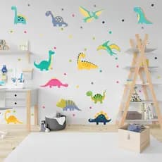 Adesivo de Parede Infantil Dinossauros Quarto Menino Bebe