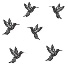 Decoração  Beija-Flor 3D para Parede – Kit Decorativo Minimalista | Arte Moderna para Sala Quarto e Escritório