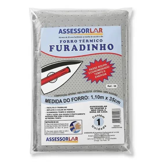 Kit 2  Capa Forro Térmico para Tábua de Passar 1,10m x 35cm