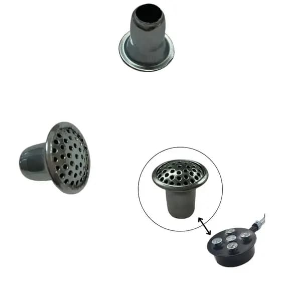 Kit 50 Espalhadores de Chama Caulim Chuveirinho Zincado