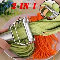 Descascador INOX Legumes Frutas Dupla Lâmina Móvel 2 Em 1/Descascador De Legumes Verduras Frutas
