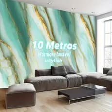 Papel de parede Adesivos para cozinha Mármore 10 Metro x 60 cm Resistente a Agua/Óleo material lavável