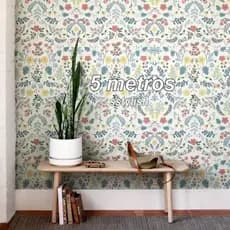 Papel de Parede Modelo Flor Folhas 5 METROS x 45CM Adesivo Autocolante para Sala, Quarto,Decorado
