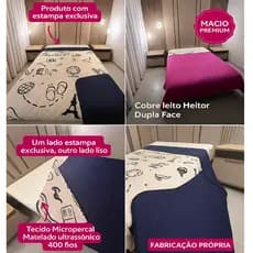 Cobre Leito Dupla Face Estampado Solteiro Casal Queem King