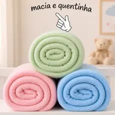 Manta Mantinha Bebê Microfibra Hipoalergênica - 90 x 110cm - Cores - Alta Qualidade