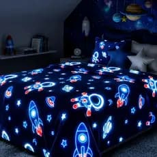 Cobertor Manta Infantil Casal 2,00x1,20Mt Brilha no Escuro Antialérgico