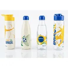 Garrafas Squeeze Copa do Mundo Futebol Brasil Esportiva Academia Escola Livre BPA Anti-Vazamento 700ml 600ml
