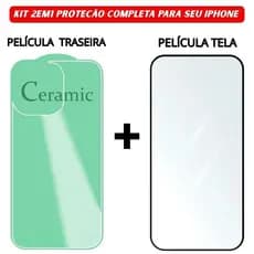 Película Traseira + Vidro Temperado 3D iPhone 11 12 13 14 15 16 Pro Max - CSTech