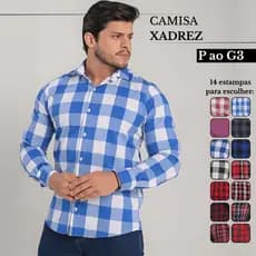 Camisa Masculina Xadrez Manga Longa Tradicional Sertaneja Junina Social Caipira Riscada Country