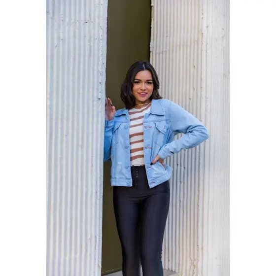 jaqueta jeans manga longa princesa moda feminina casaco jeans botao forro