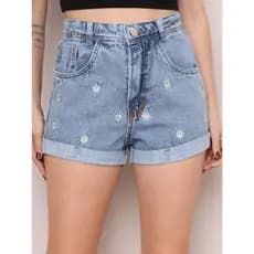 short Jeans feminina jeans casual cintuta alta Shorts jeans feminino com bolso short jeans juvenil natural