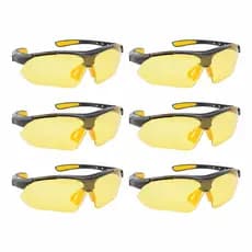 Kit 6 Óculos De Segurança Vonder Boxer EPI Amarelo CA 42892 Proteção Trabalho
