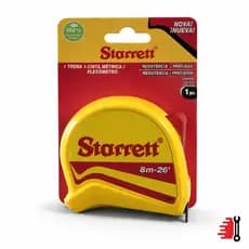 Trena Starrett 8m 25mm Profissional Com Trava Fita De Aço Milímetros Precisão