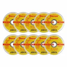 Kit 10 Discos De Corte Inox Extra Fino Starrett 115mm 4.1/2" x 1mm Para Esmerilhadeira