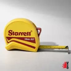 Trena Starrett 10m 25mm Profissional Com Trava Fita De Aço Milímetros E Polegadas