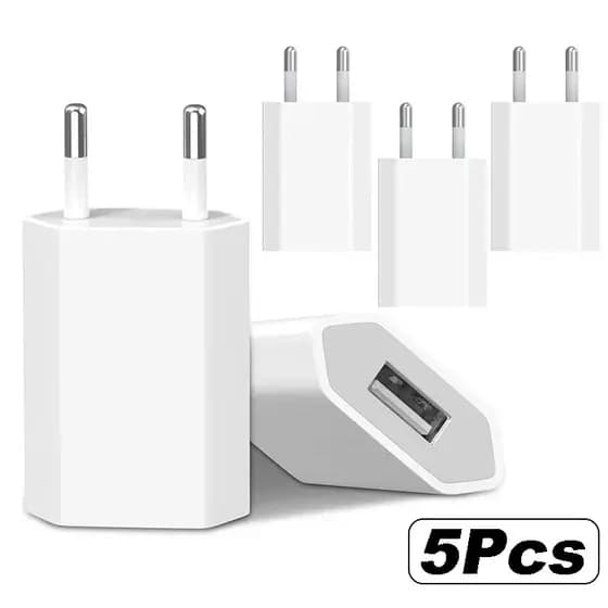 Kit 3 Carregador Fonte Tensão 5V 1A Tomadas De Parede Carregador USB Para Celular Android/IOS Xiaomi