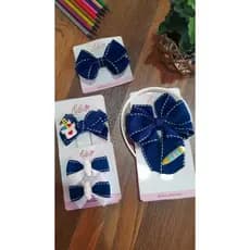 kit 5 laços escolares infantil laço escolar azul, vinho ou preto