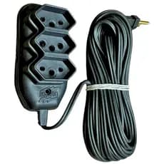 Extensão Elétrica 3, 5 ou 10 Metros Bivolt - Cor Preta