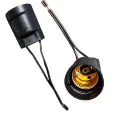 Kit 5 Soquetes Com Rabicho Para Lâmpadas Bocal E-27