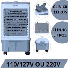 Climatizador de Ar Ventisol Clin 60 Pro 60 Litros, 150W e Clin 16 Litros 130w