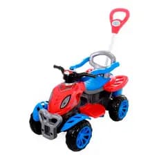Carrinho de Passeio Quadriciclo Infantil Maral Com Pedal Buzina Empurrador Spider