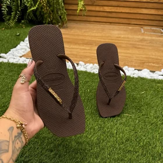 Sandália Chinelos Feminino Havanas GlitterR LEVE Elegância e Sofisticação em Cada Detalhe Promoção