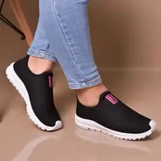 Tênis Feminino Meia Calce Fácil Ortopédico slip on Botinha Sem Cadarço Esportivo casual Confortável
