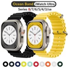 （Só a correia, não o relógio）Pulseira correa De silicone Para Relógios Apple 49mm 45mm 44mm 40mm 42mm Série iWatch Ultra